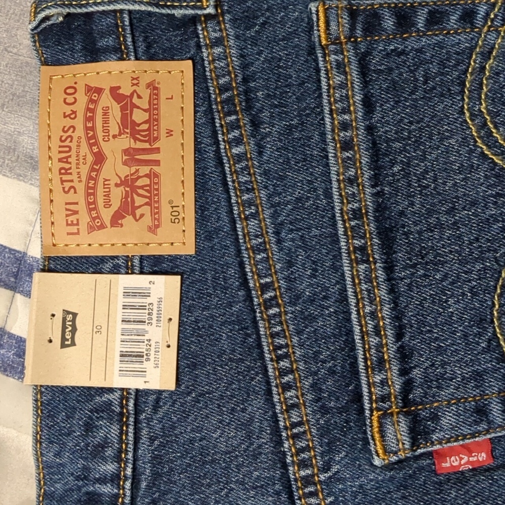 Levi’s 501 High Rise Distressed Short Size 30 NWT - Picture 10 of 12